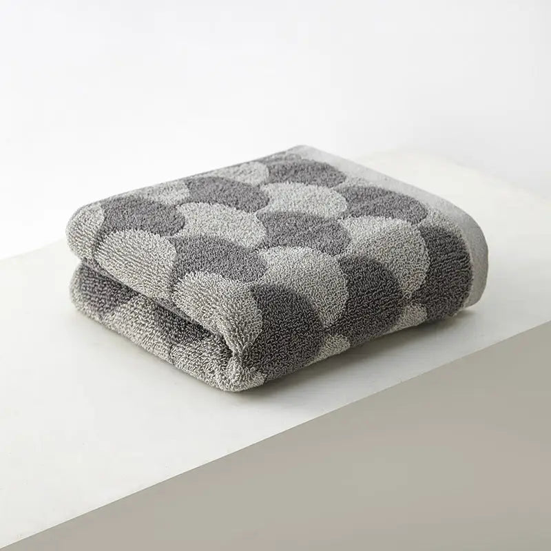 Grey Thickened and Enlarged Cotton Hand Towels - 3 Pack (34x74cm) - Soft and Absorbent Bath Towels for Adults - Home &