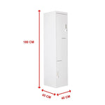 Grey Two-Door L-shaped Office Gym Shed Storage Lockers - Furniture > Office
