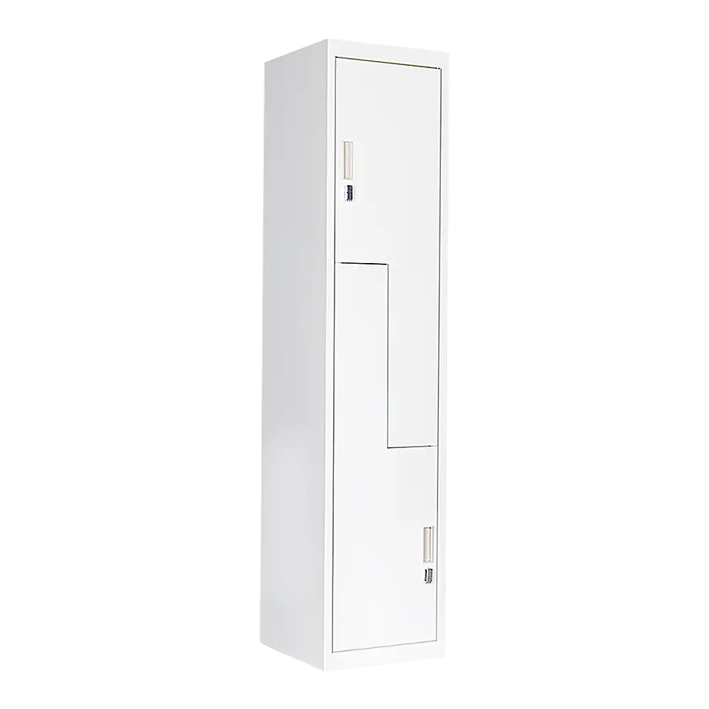 Grey Two-Door L-shaped Office Gym Shed Storage Lockers - Furniture > Office