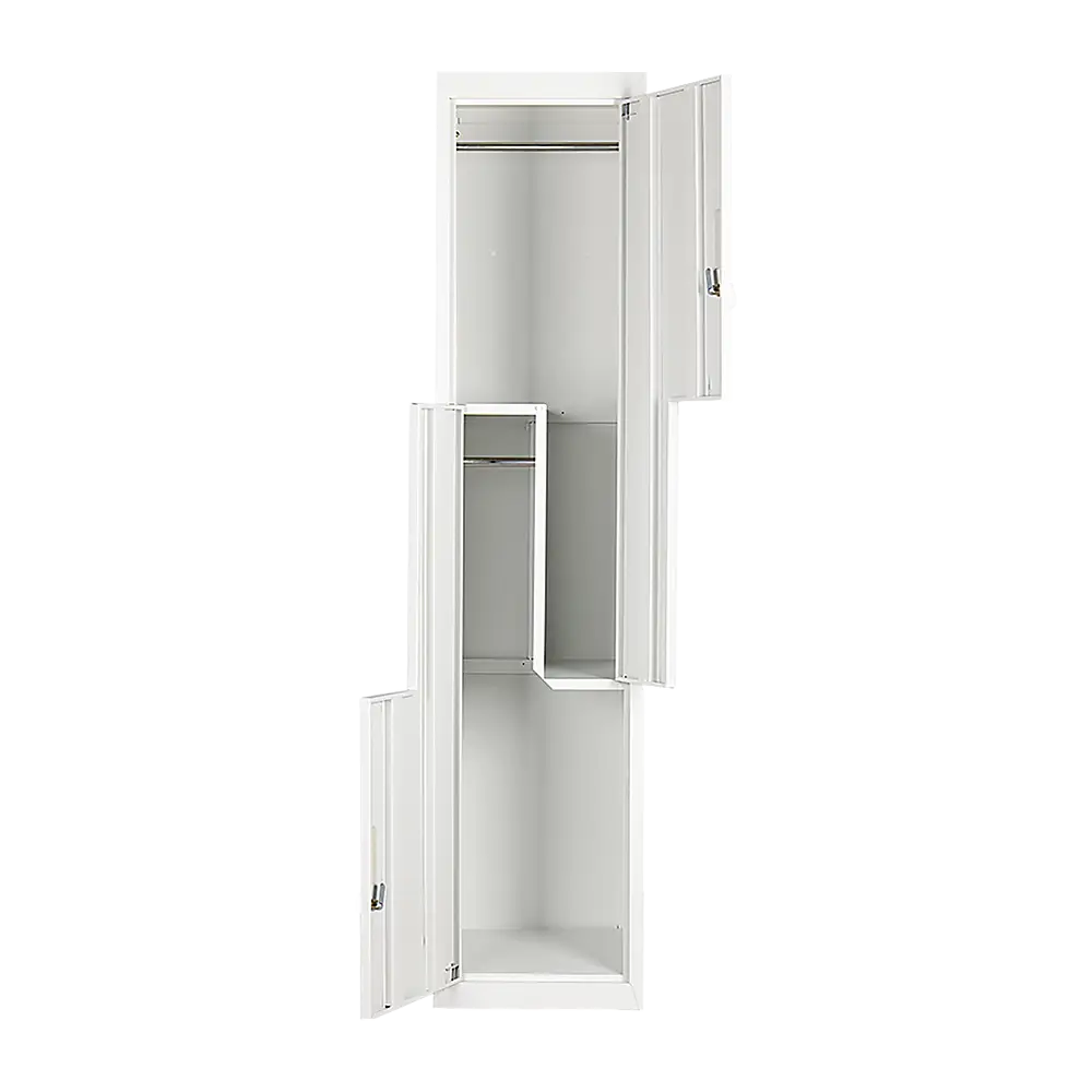 Grey Two-Door L-shaped Office Gym Shed Storage Lockers - Furniture > Office