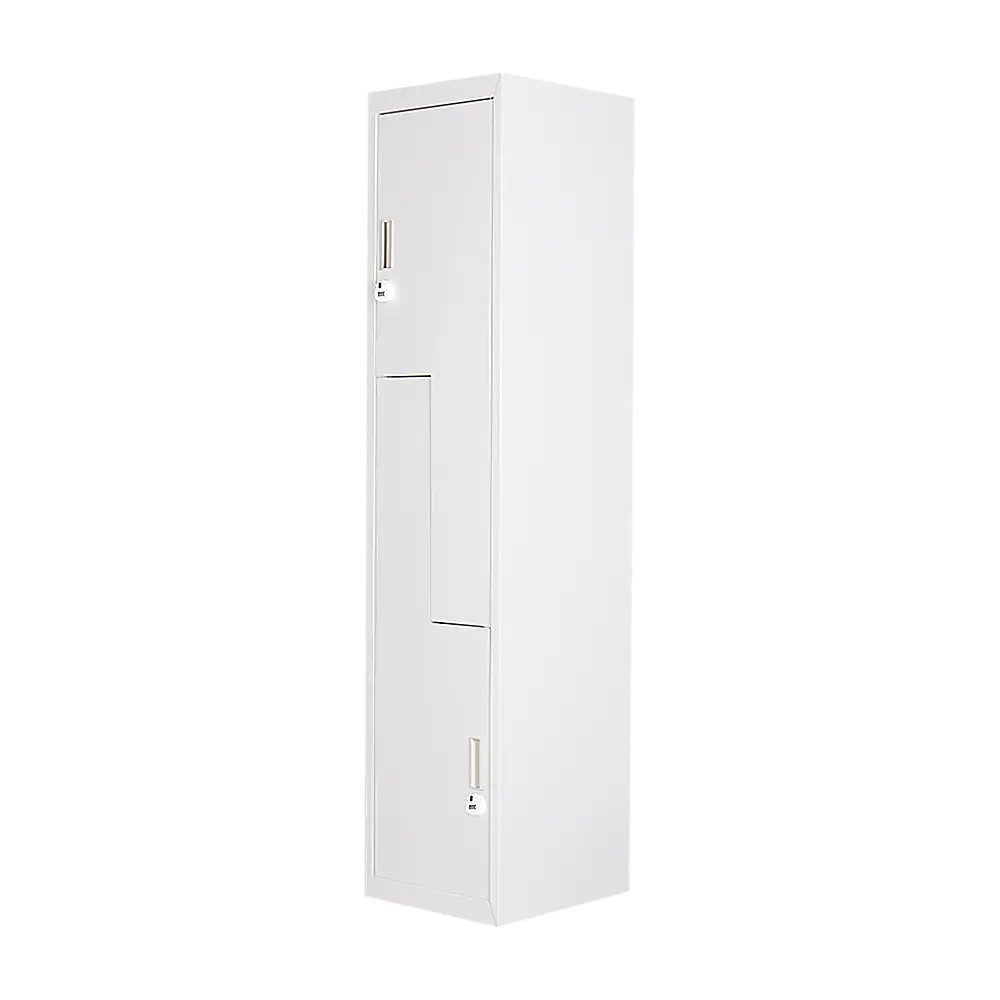 Grey Two-Door L-shaped Office Gym Shed Storage Lockers - Furniture > Office