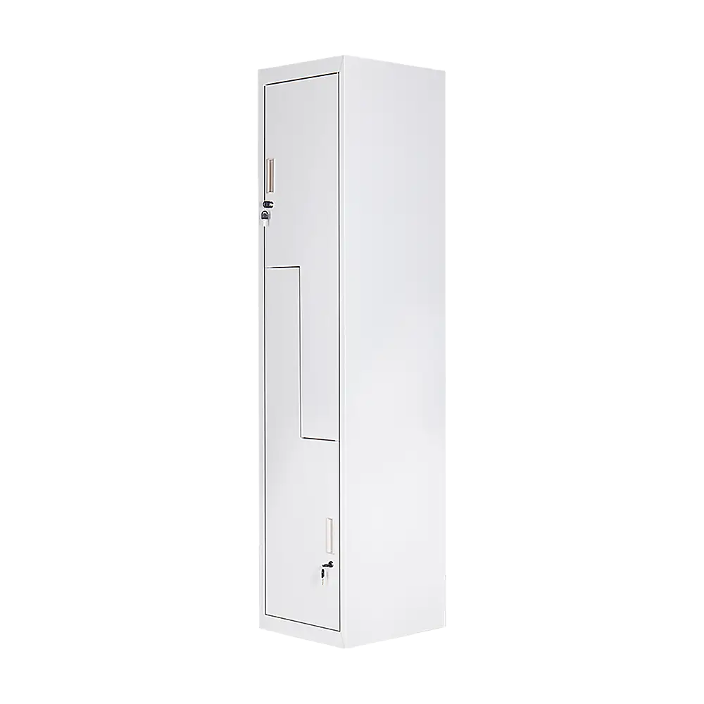 Grey Two-Door L-shaped Office Gym Shed Storage Lockers - Furniture > Office