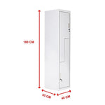 Grey Two-Door L-shaped Office Gym Shed Storage Lockers - Furniture > Office