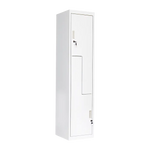 Grey Two-Door L-shaped Office Gym Shed Storage Lockers - Furniture > Office