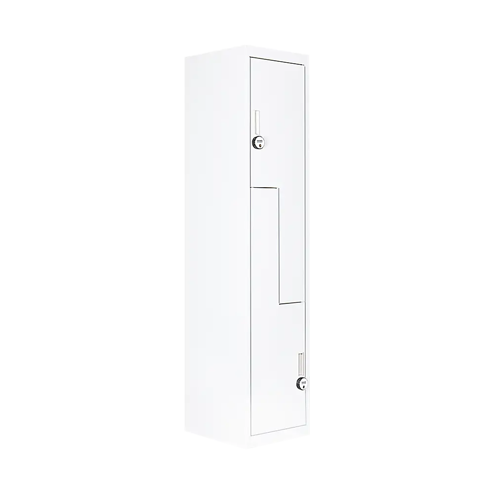Grey Two-Door L-shaped Office Gym Shed Storage Lockers - Furniture > Office