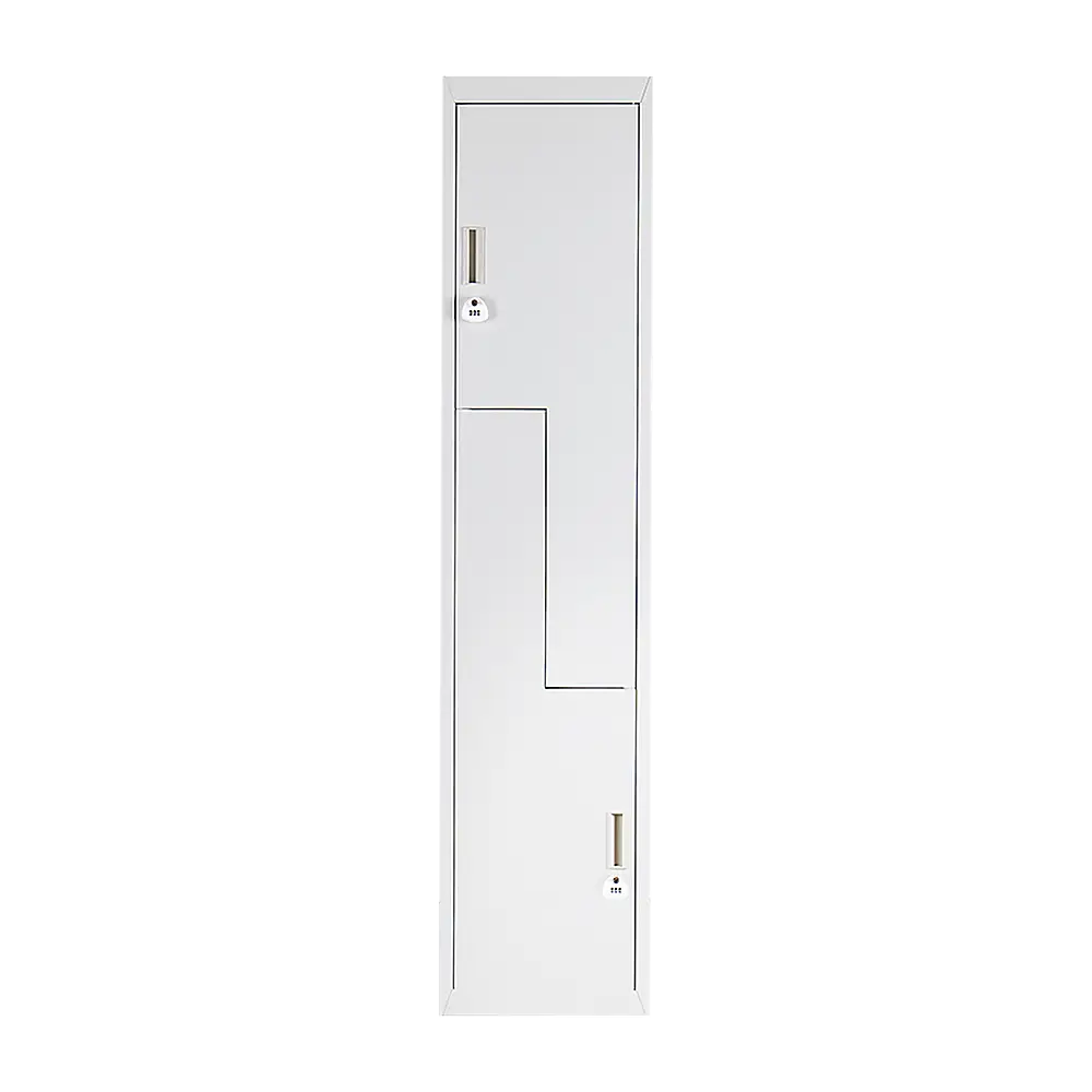 Grey Two-Door L-shaped Office Gym Shed Storage Lockers - Furniture > Office