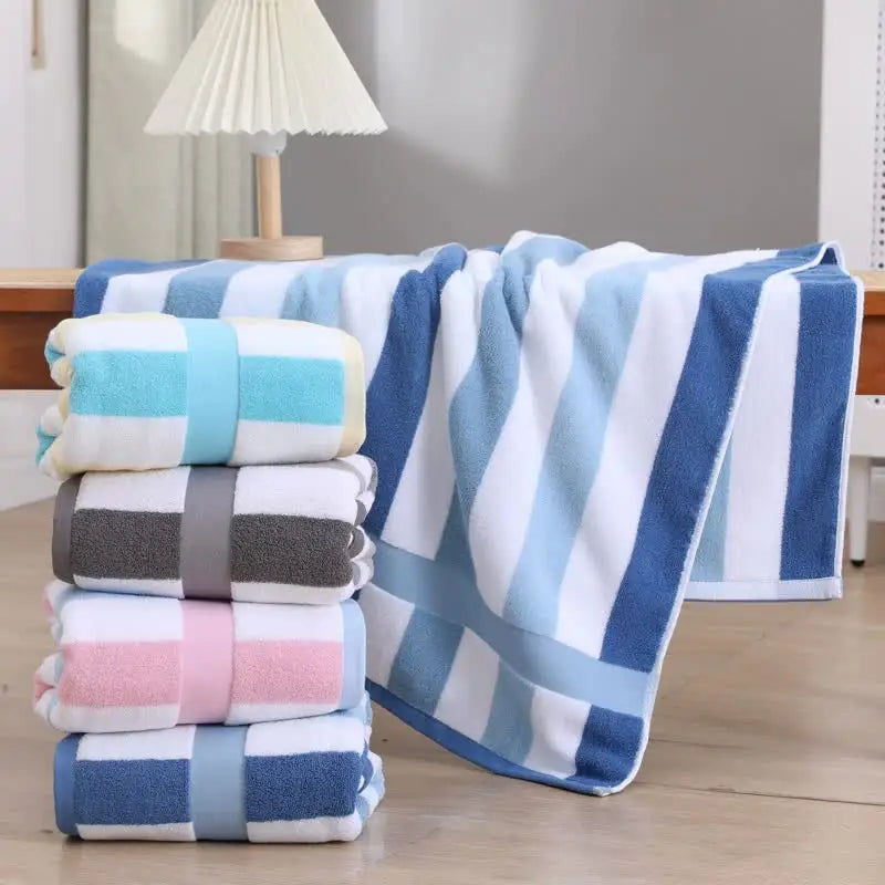 Grey Ultra-Absorbent Long-Fiber Cotton Large Bath Towel – Perfect for Home Hotel and Beauty Salons 140cm*70cm - Home &