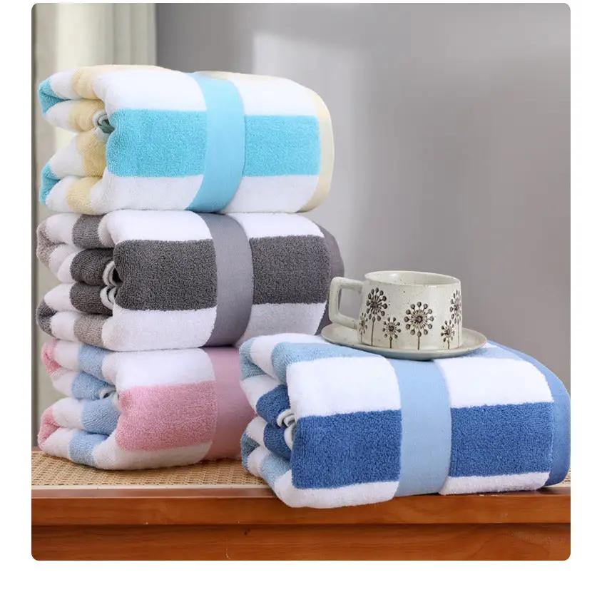 Grey Ultra-Absorbent Long-Fiber Cotton Large Bath Towel – Perfect for Home Hotel and Beauty Salons 140cm*70cm - Home &
