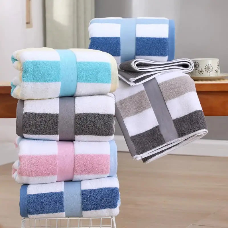 Grey Ultra-Absorbent Long-Fiber Cotton Large Bath Towel – Perfect for Home Hotel and Beauty Salons 140cm*70cm - Home &