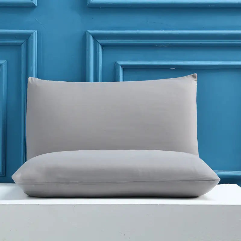 Grey Ultra Soft Brushed Waterproof Pillow Protectors (Set of 2) - 50x70cm Stain & Spill Guard for Bed Pillows(Note: