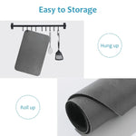 Grey Waterproof Quick-Dry Kitchen Mat - Non-Slip Rubber Base Absorbent Technology Fabric 4mm Thick - Home & Garden >
