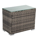 Grey Wicker End Table - Furniture > Outdoor