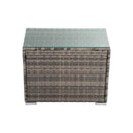 Grey Wicker End Table - Furniture > Outdoor