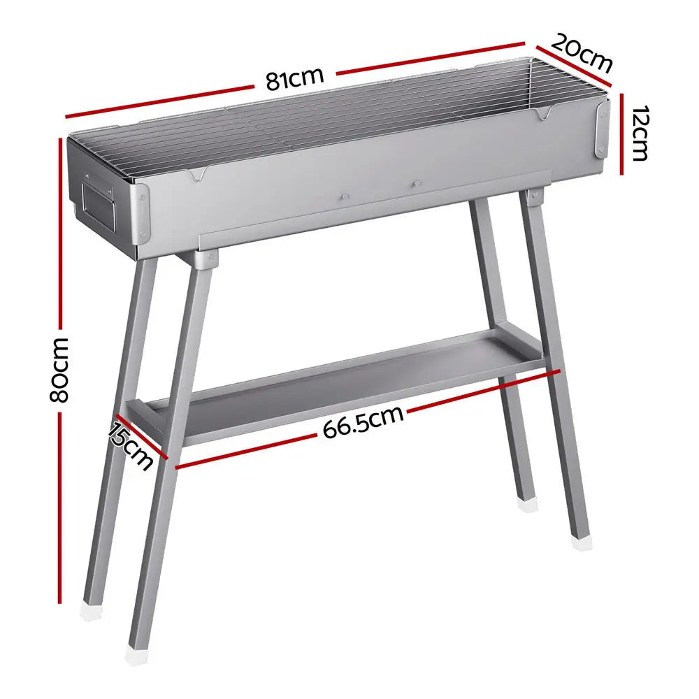 Grillz BBQ Grill Charcoal Smoker Barbecue Portable - Home & Garden > BBQ