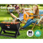 Grillz BBQ Grill Charcoal Smoker Foldable - Home & Garden > BBQ