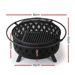 Grillz Fire Pit BBQ Grill 82cm - Home & Garden > BBQ > BBQ Tools