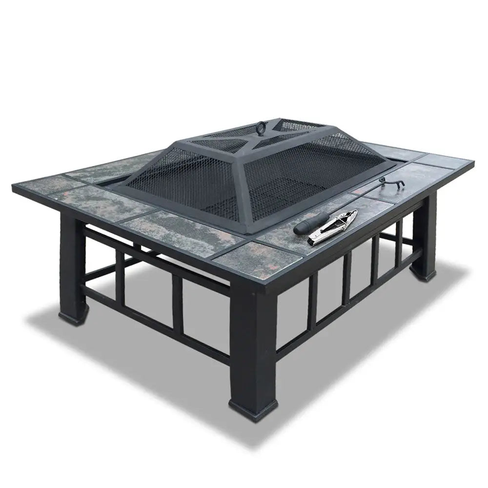 Grillz Fire Pit BBQ Grill Ice Bucket 3-In-1 Table - Home & Garden > Firepits