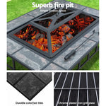 Grillz Fire Pit BBQ Grill Ice Bucket 3-In-1 Table - Home & Garden > Firepits