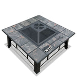 Grillz Fire Pit BBQ Grill Ice Bucket 4-In-1 Table - Home & Garden > Firepits