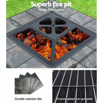 Grillz Fire Pit BBQ Grill Ice Bucket 4-In-1 Table - Home & Garden > Firepits