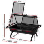 Grillz Fire Pit BBQ Grill Outdoor Fireplace Steel - Home & Garden > BBQ