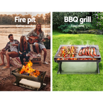 Grillz Fire Pit BBQ Grill Steel - Home & Garden > Firepits