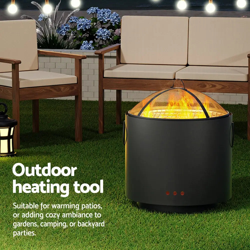 Grillz Fire Pit BBQ Portable Deep Bowl Outdoor Fireplace - Home & Garden > Firepits > Fire Pits