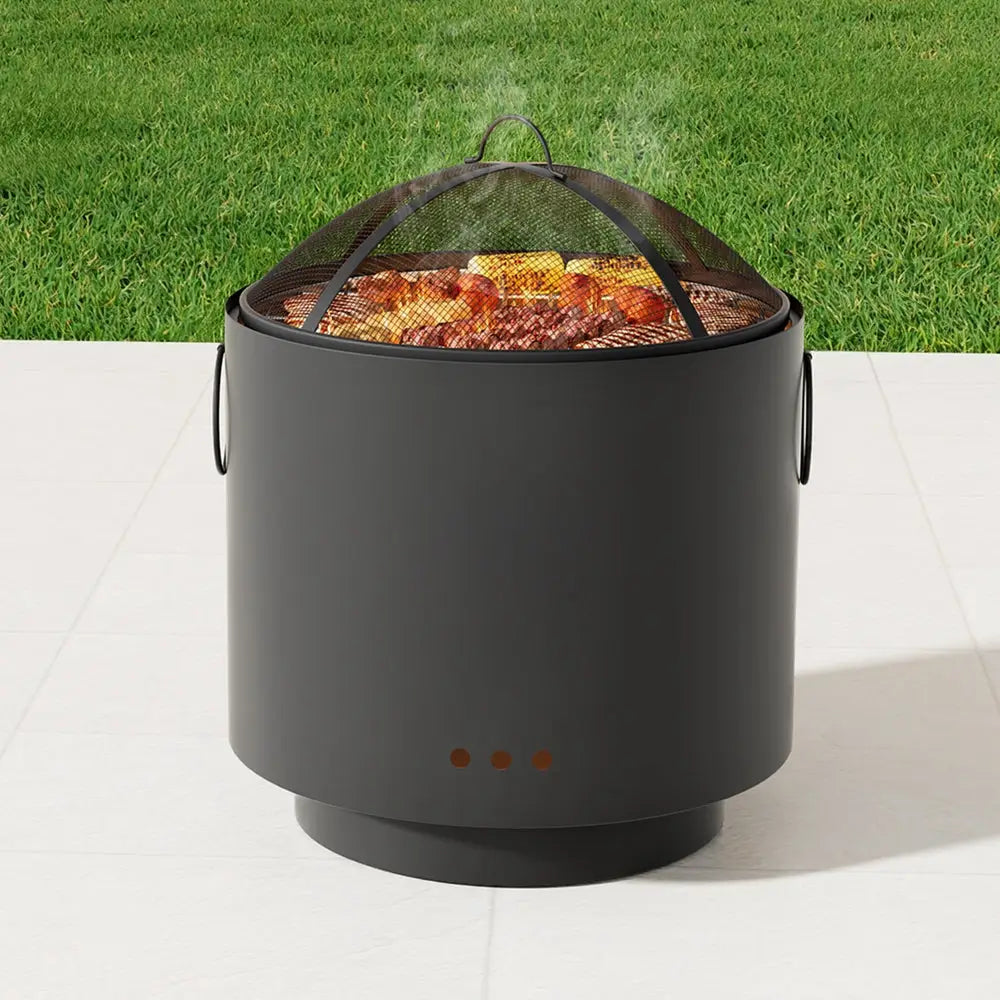 Grillz Fire Pit BBQ Portable Deep Bowl Outdoor Fireplace - Home & Garden > Firepits > Fire Pits