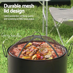 Grillz Fire Pit BBQ Portable Deep Bowl Outdoor Fireplace - Home & Garden > Firepits > Fire Pits