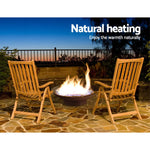 Grillz Fire Pit Bowl Cast Iron Rustic 70cm - Home & Garden > Firepits