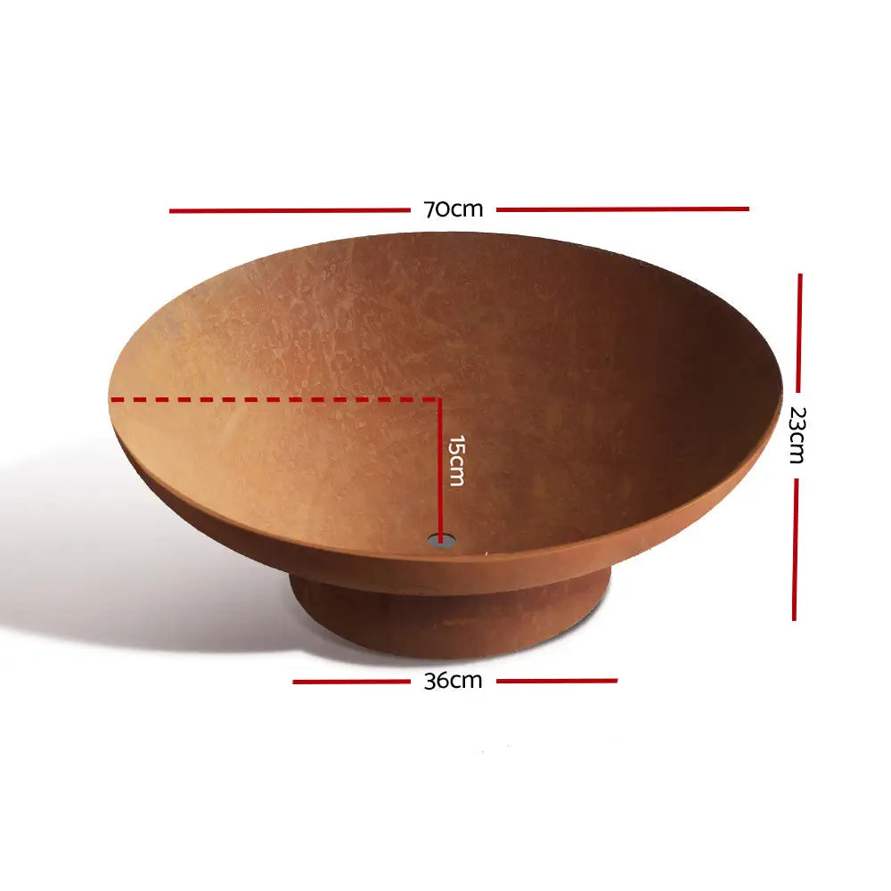Grillz Fire Pit Bowl Cast Iron Rustic 70cm - Home & Garden > Firepits