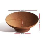 Grillz Fire Pit Bowl Cast Iron Rustic 70cm - Home & Garden > Firepits