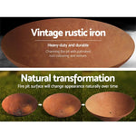 Grillz Fire Pit Bowl Cast Iron Rustic 80cm - Home & Garden > Firepits