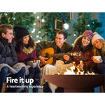 Grillz Fire Pit Bowl Cast Iron Rustic 80cm - Home & Garden > Firepits