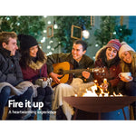 Grillz Fire Pit Cast Iron Rustic 60cm - Home & Garden > Firepits