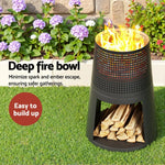 Grillz Fire Pit Deep Bowl Iron Outdoor Fireplace - Home & Garden > Firepits > Fire Pits