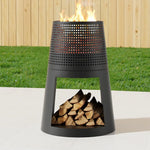 Grillz Fire Pit Deep Bowl Iron Outdoor Fireplace - Home & Garden > Firepits > Fire Pits