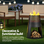 Grillz Fire Pit Deep Bowl Iron Outdoor Fireplace - Home & Garden > Firepits > Fire Pits