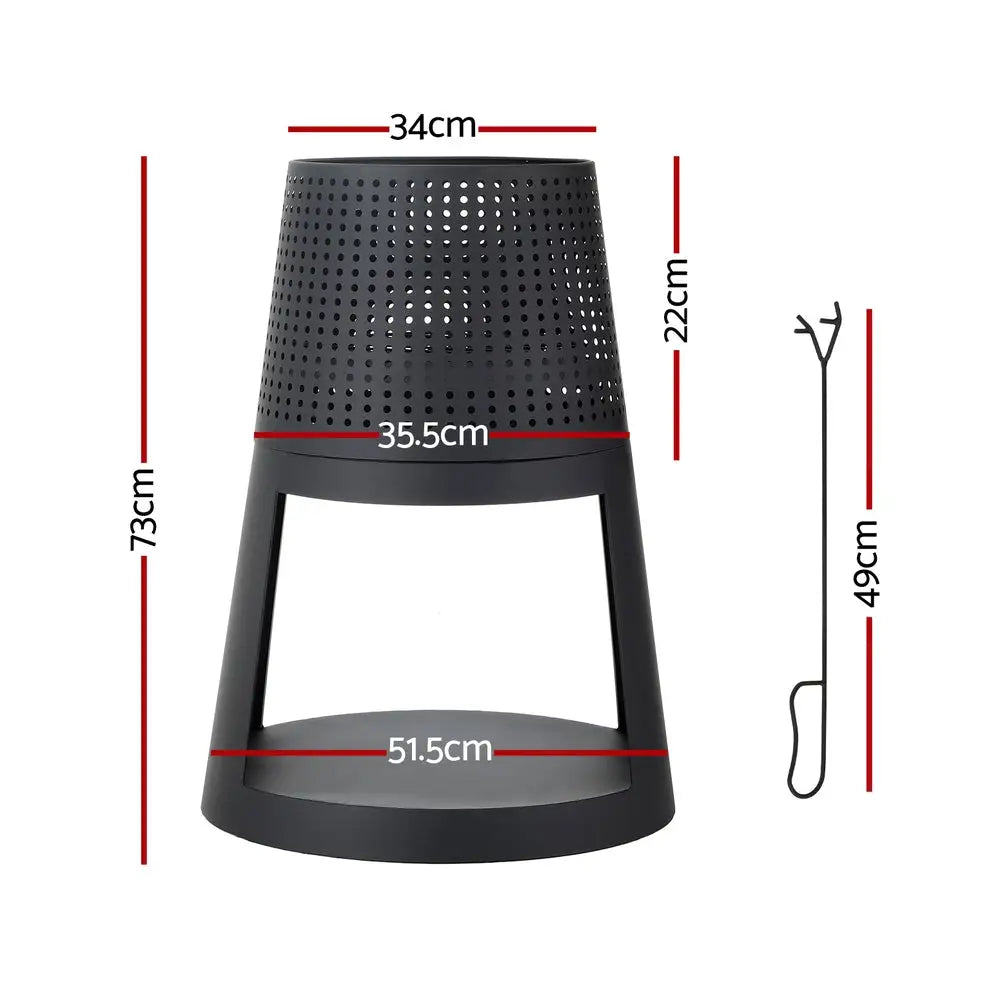 Grillz Fire Pit Deep Bowl Iron Outdoor Fireplace - Home & Garden > Firepits > Fire Pits