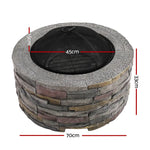 Grillz Fire Pit Table Round 70cm - Home & Garden > Firepits