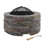 Grillz Fire Pit Table Round 70cm - Home & Garden > Firepits