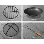 Grillz Fire Pit Table Round 70cm - Home & Garden > Firepits