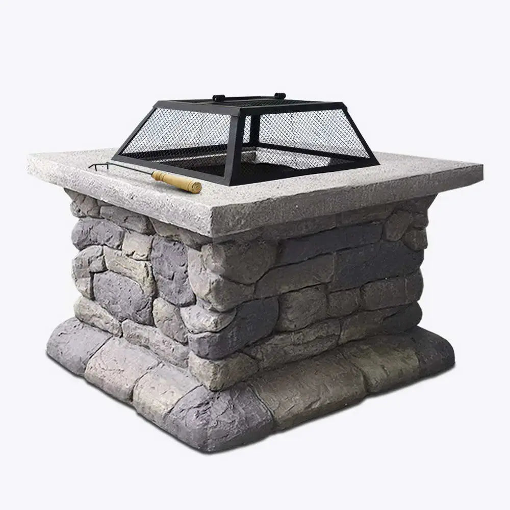 Grillz Fire Pit Table Square 55cm - Home & Garden > Firepits