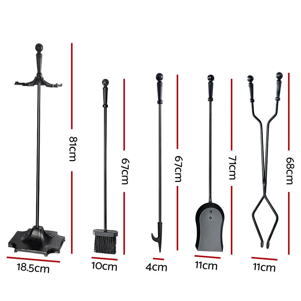 Grillz Fire Pit Tool Set 5 PCS - Home & Garden > Firepits