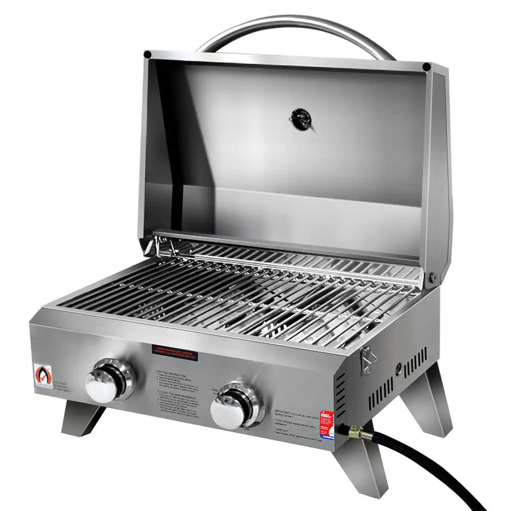 Grillz Portable Gas BBQ Grill 2 Burners - Home & Garden > BBQ