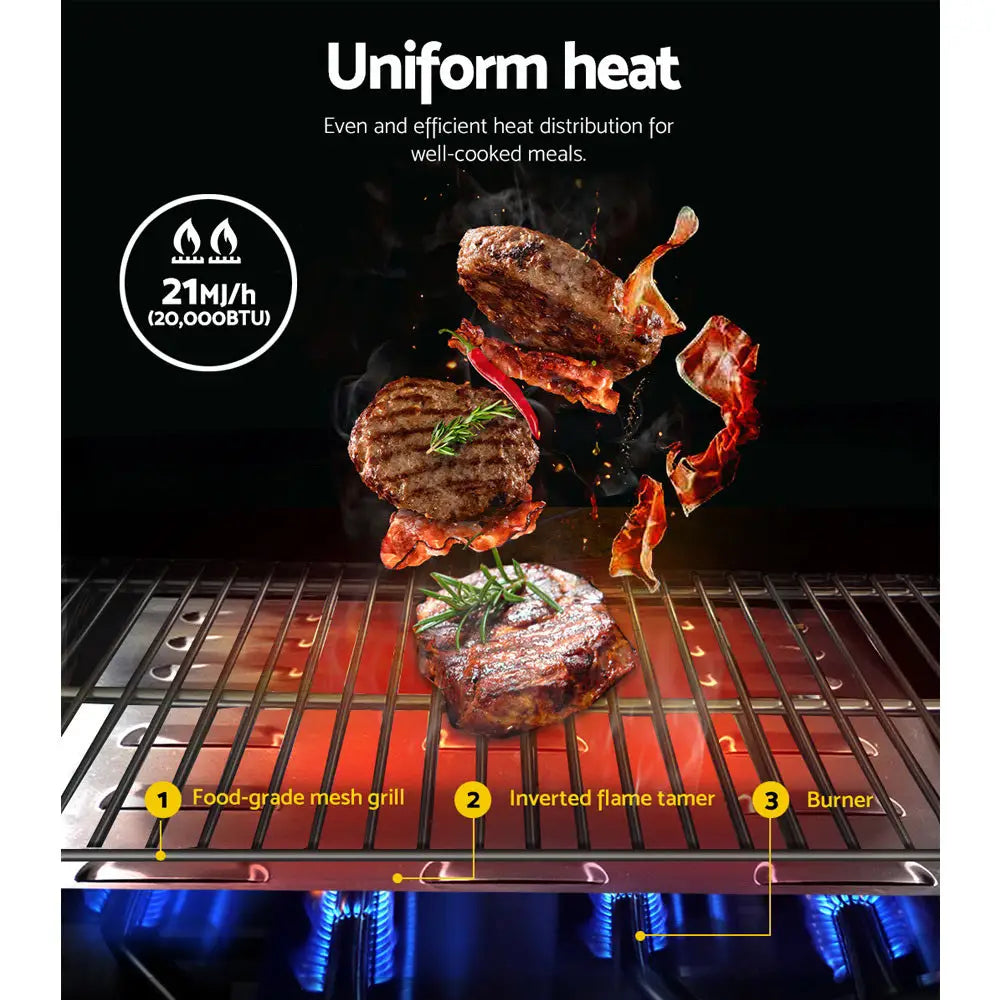 Grillz Portable Gas BBQ Grill 2 Burners - Home & Garden > BBQ