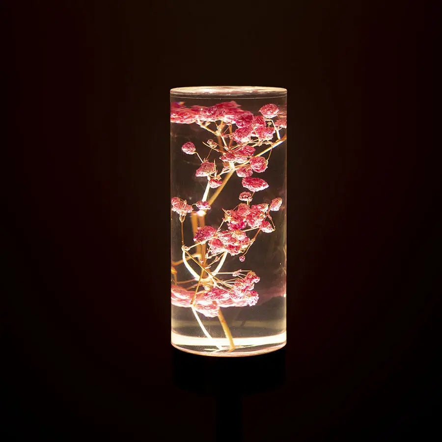 Gypsophila Paniculata Eternal Flower Acrylic Table Lamp - Color-Changing LED USB Rechargeable Touch Control - Home &