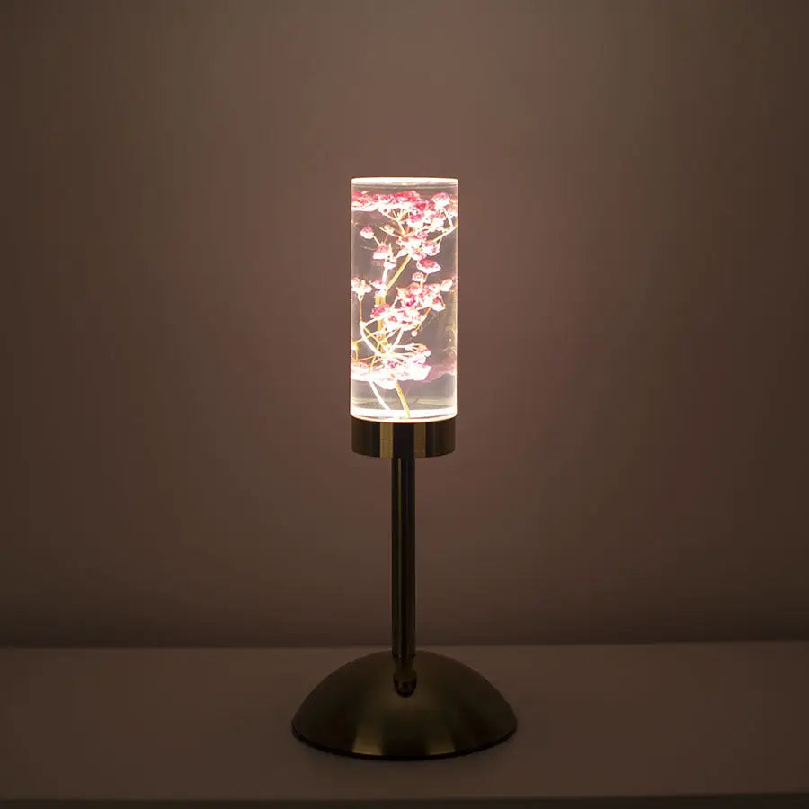 Gypsophila Paniculata Eternal Flower Acrylic Table Lamp - Color-Changing LED USB Rechargeable Touch Control - Home &