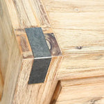 Hall Table 2 Storage Drawers Solid Acacia Wooden Frame Hallway in Oak Color - Furniture > Living Room