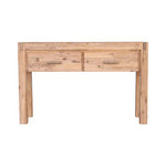Hall Table 2 Storage Drawers Solid Acacia Wooden Frame Hallway in Oak Color - Furniture > Living Room